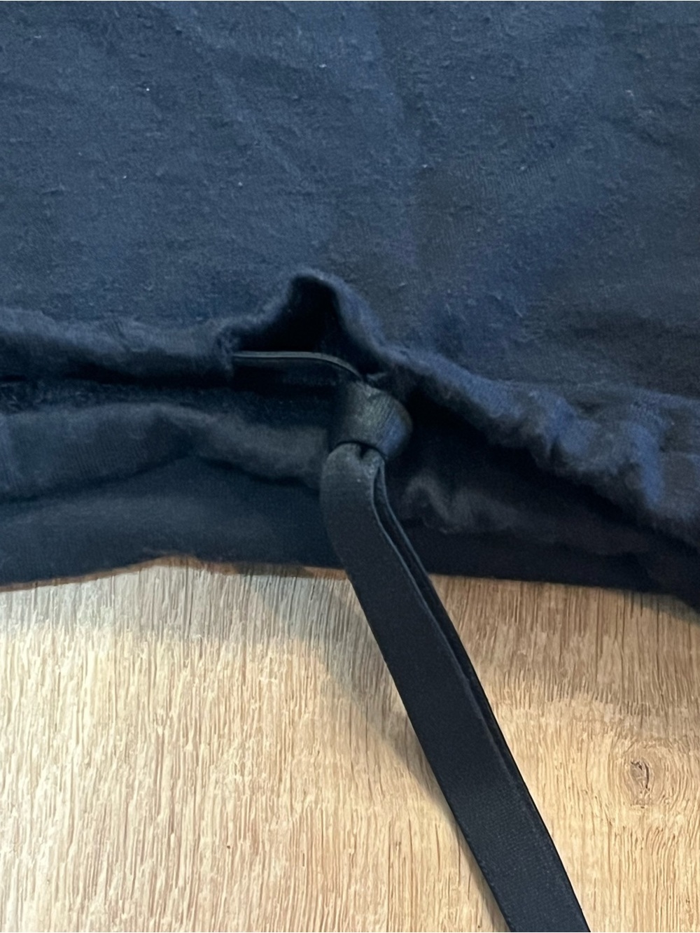 Fabletics Black Cropped Drawstring Boatneck Top - Picture 2 of 11